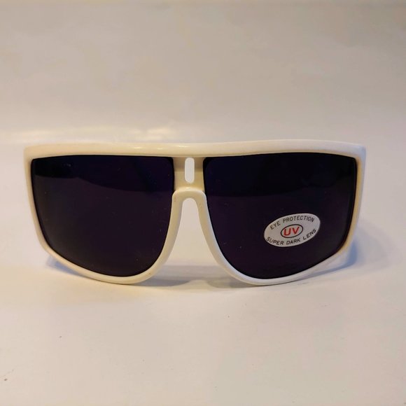 (NWT) Vintage 90's Wrap Around Sun Shield Sport Sunglass (M.White) - Picture 1 of 4